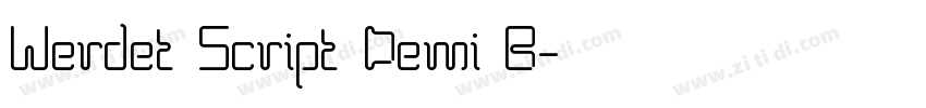 Werdet Script Demi B字体转换